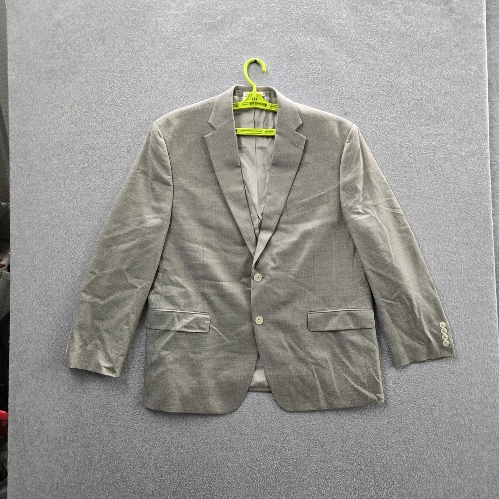Lauren Ralph Lauren Men‎ Blazer 44S Gray Silk Wool Sport Coat Button